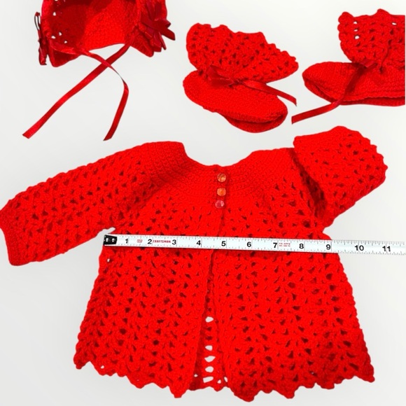 Handmade Red Sweater Set - Picture 15 of 16